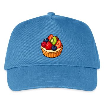 Beerenfrucht Törtchen Muster - Kinder Basecap - Pfauenblau - Vorne