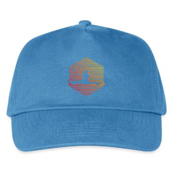 Geschenkidee für die Paddlerin mit Wildwasserkajak - Kinder Basecap - Pfauenblau - Vorne