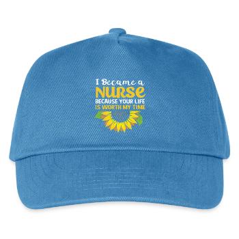 Notfall Krankenschwester - Kinder Basecap - Pfauenblau - Vorne