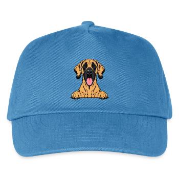 Deutsche Dogge - Kinder Basecap - Pfauenblau - Vorne