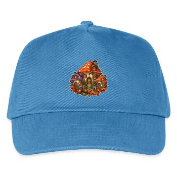 Pilzdorf - Kinder Basecap - Pfauenblau - Vorne