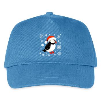 Weihnachtspuffin - Kinder Basecap - Pfauenblau - Vorne