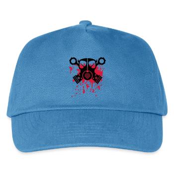 unlimited logo skull piston seizure - Kids’ Baseball Cap - peacock-blue - Front