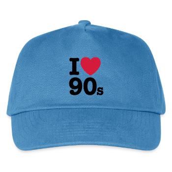 I love the 90s - Kinder Basecap - Pfauenblau - Vorne