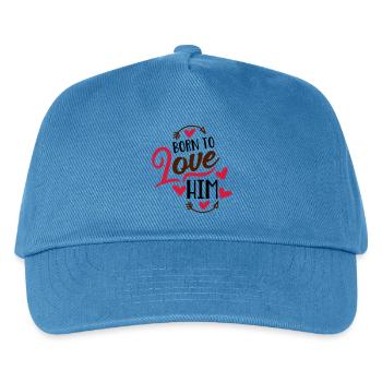 Liebe - Kinder Basecap - Pfauenblau - Vorne