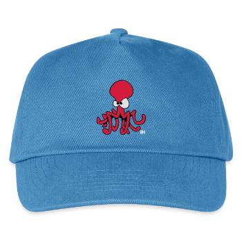 Krake - Tintenfisch - Kinder Basecap - Pfauenblau - Vorne