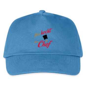 kochen - Kinder Basecap - Pfauenblau - Vorne