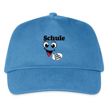 Abschluß , Schule ich habe fertig (25) - Kinder Basecap - Pfauenblau - Vorne