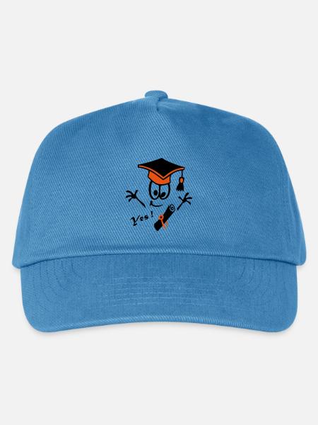 Doktorhut Studium Schule Comic Yes - Kinder Basecap - Pfauenblau