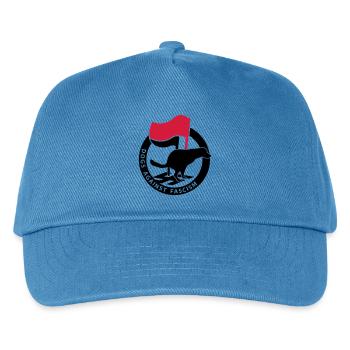 "Dogs Against Fascism" for Antifa Dog Owners - Kids’ Baseball Cap - peacock-blue - Front