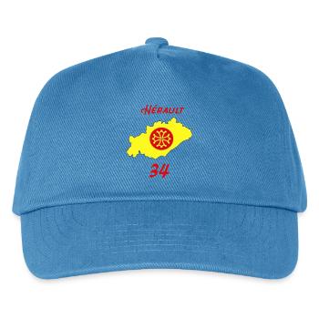 Hérault - Kinder Basecap - Pfauenblau - Vorne