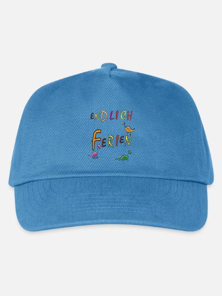 Ferien Urlaub - Kinder Basecap - Pfauenblau