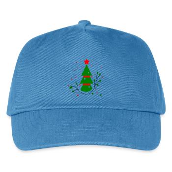 Weihnachten, Tannenbaum - Kinder Basecap - Pfauenblau - Vorne