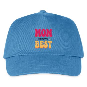 Mom Knows Best - Kids’ Baseball Cap - peacock-blue - Front