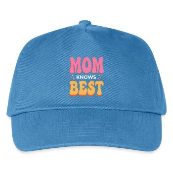 Mom Knows Best - Kids’ Baseball Cap - peacock-blue - Front