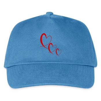 HERZ. PAAR. GERADE VERHEIRATET. Junggesellinnenabschied. VALENTINSTAG. - Kinder Basecap - Pfauenblau - Vorne