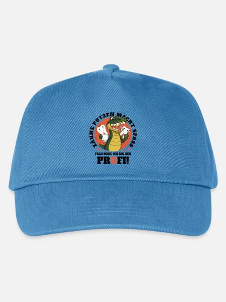 Krokodil Zahn Hygiene - Kinder Basecap - Pfauenblau