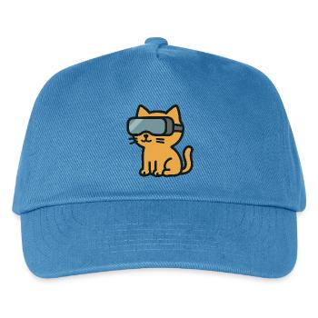 VR Chat: Das immersive Katzenabenteuer - Kinder Basecap - Pfauenblau - Vorne