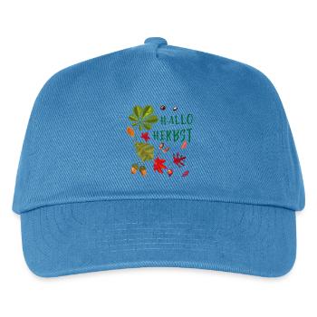 Hello Autumn Autumn leaves and acorns - Kids’ Baseball Cap - peacock-blue - Front