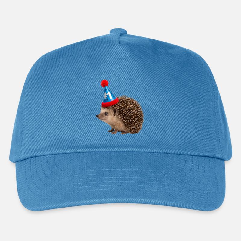Festlicher Igel mit Partyhut - Kinder Basecap - Pfauenblau