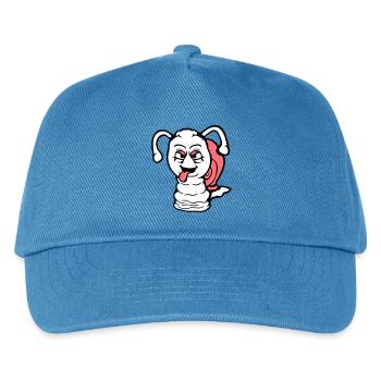 Schnecke frech Zunge rausstrecken böse klein cool - Kinder Basecap - Pfauenblau - Vorne