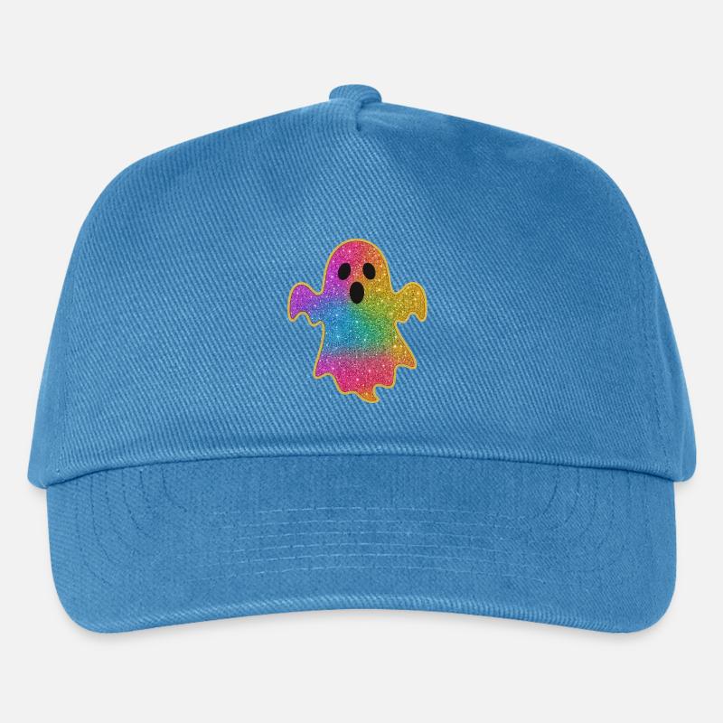 Halloween-Regenbogen Glitzer Geist - Kinder Basecap - Pfauenblau
