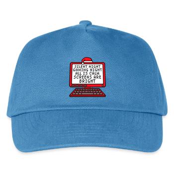 Nuit silencieuse Nuit de jeu Tous les écrans calmes Lumineux - Casquette de baseball Enfant - bleu paon - Devant