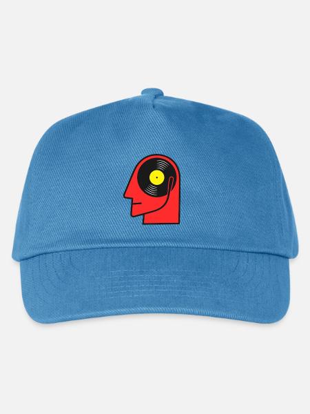 Vinyl-Album-Hauptposter-Kunst - Kinder Basecap - Pfauenblau