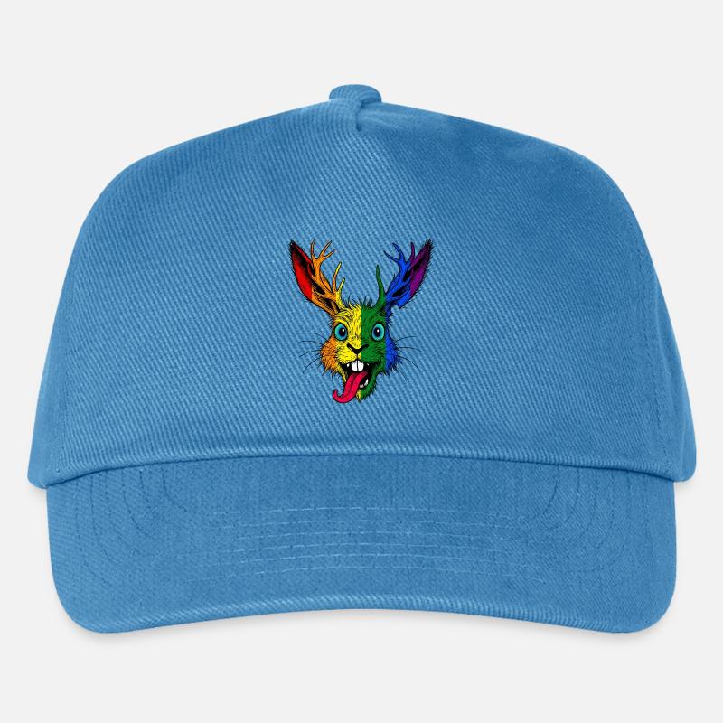 Regenbogen Raurackl - Kinder Basecap - Pfauenblau