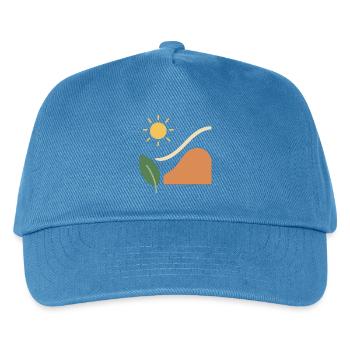 Stilisierte abstrakte Natur - Kinder Basecap - Pfauenblau - Vorne