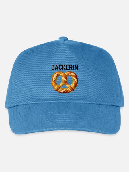 Bäckerin Kostüm Brezel Beruf Bäckerei Fasching - Kinder Basecap - Pfauenblau