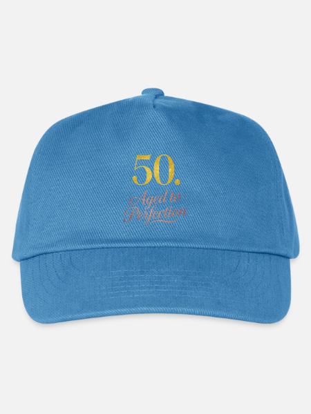 50th Birthday Aged To Perfection - Kinder Basecap - Pfauenblau
