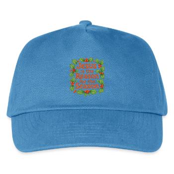 Jesus ist der Grund für die Jahreszeit - Kinder Basecap - Pfauenblau - Vorne