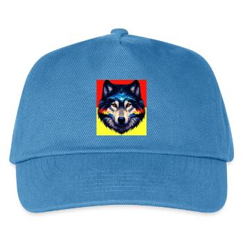 Wolf - Kids’ Baseball Cap - peacock-blue - Front