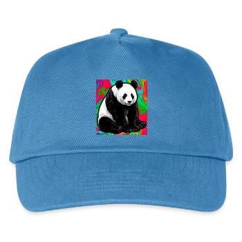 Panda - Kinder Basecap - Pfauenblau - Vorne