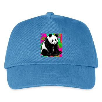 Panda - Kinder Basecap - Pfauenblau - Vorne