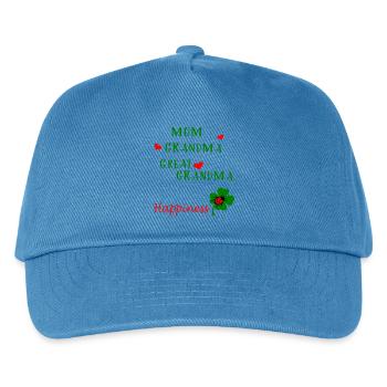 Mom  Grandma - Kinder Basecap - Pfauenblau - Vorne