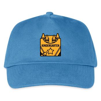 Crayons Kindergarten Logo - Kids’ Baseball Cap - peacock-blue - Front