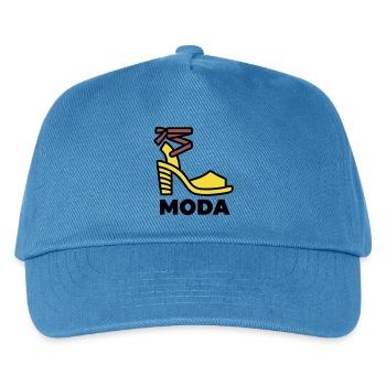 High Heel Schuh Moda Italien Mode Urlaub - Kinder Basecap - Pfauenblau - Vorne