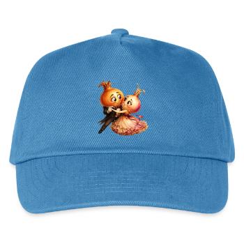 Dancing onions - Kids’ Baseball Cap - peacock-blue - Front