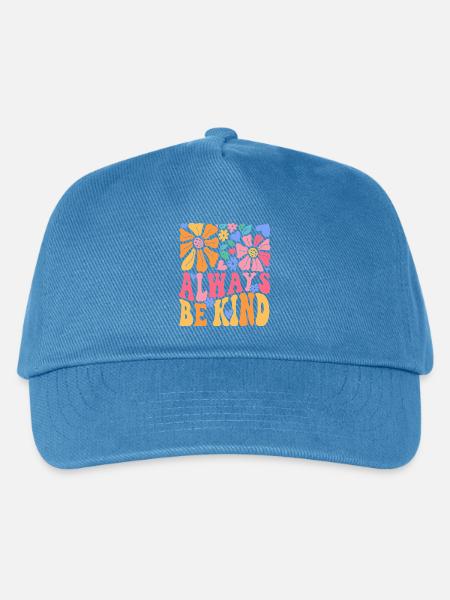Immer eine freundliche Blumenparty - Kinder Basecap - Pfauenblau
