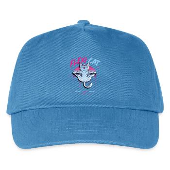 Flexi Cat stretches wonderfully - Kids’ Baseball Cap - peacock-blue - Front