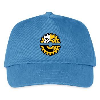 Circular Saw Mascot Logo - Kids’ Baseball Cap - peacock-blue - Front