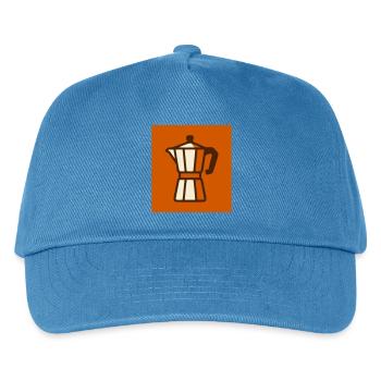 Espresso Maker Coffee Logo - Kids’ Baseball Cap - peacock-blue - Front