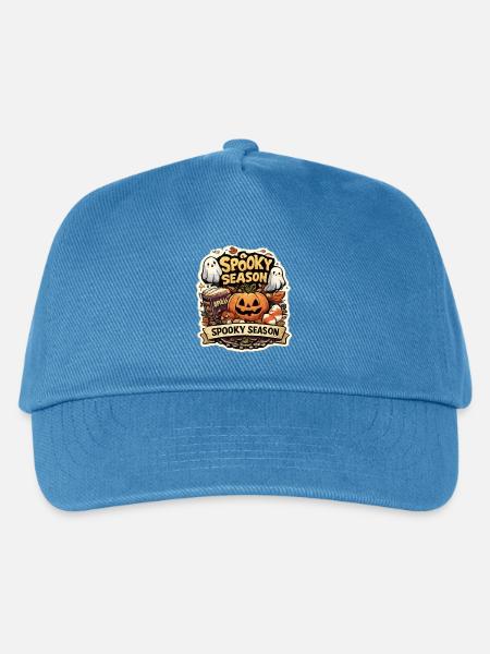 Spukige Saison Kürbis & Geister - Kinder Basecap - Pfauenblau