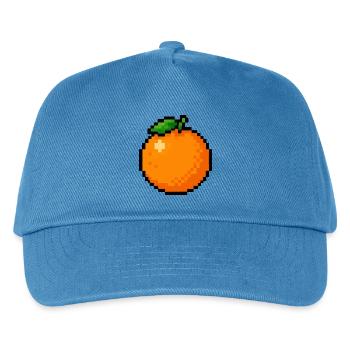 Pixel Orange - Kinder Basecap - Pfauenblau - Vorne