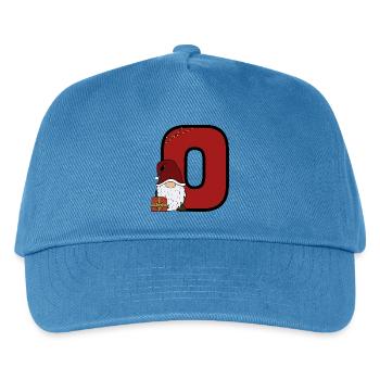 Roter Null Weihnachtsmann Design - Kinder Basecap - Pfauenblau - Vorne