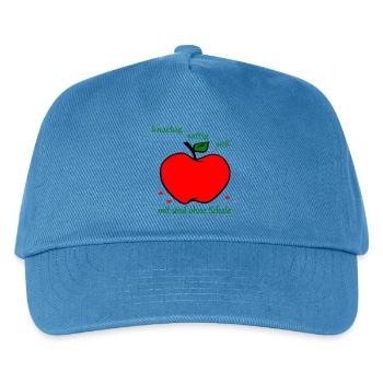 Apfel - Kinder Basecap - Pfauenblau - Vorne