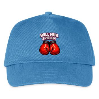 Boxer mit ironischem Statement - Kinder Basecap - Pfauenblau - Vorne