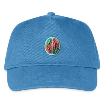 Röntgen Wassermelone - Kinder Basecap - Pfauenblau - Vorne